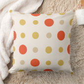 Orange and yellow polka dots クッション (ブランケット)