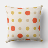 Orange and yellow polka dots クッション (裏面)