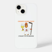 Orange Angel Duck Iphone 14 slim fit case iPhoneケース (裏面)