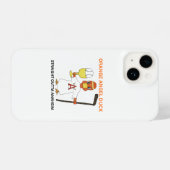 Orange Angel Duck Iphone 14 slim fit case iPhoneケース (裏面横)