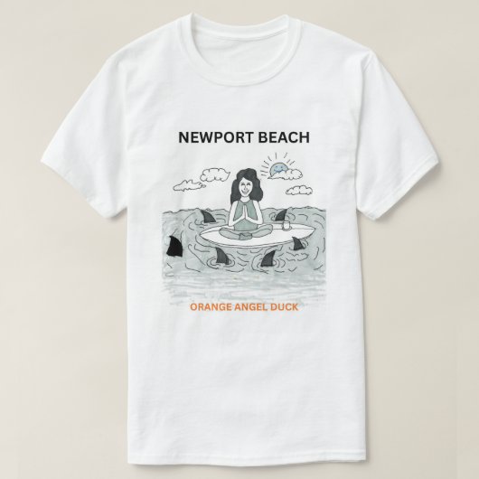 ORANGE ANGEL DUCK NEWPORT BEACH CHAPTER T-SHIRT Tシャツ (デザイン正面)