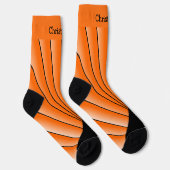 Orange Art Deco Design Socks ソックス (右)