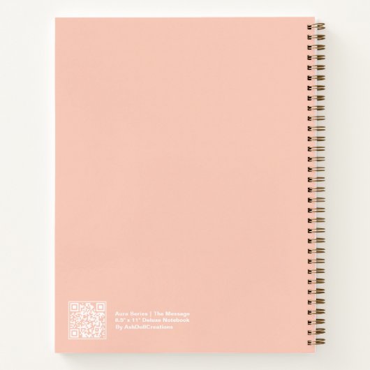 Orange Aura Message Notebook ノートブック (裏面)