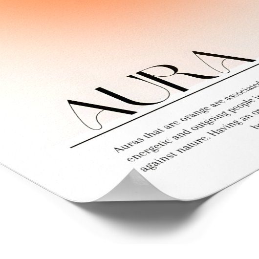 Orange Aura Poster ポスター (角)