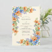 Orange Azure Bountiful Summer Wedding 招待状 (スタンド正面)