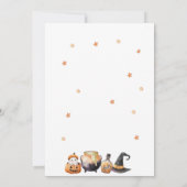 Orange Baby is Brewing Cute Halloween Baby Shower  招待状 (裏面)