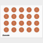 Orange Baked With Love From Scallop Label Sticker ラウンドシール (シート)