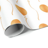 Orange balloon Gift Wrapping Paper - Cadeaupapier ラッピングペーパー (ロールコーナー)