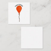 Orange balloon happy birthday エンクロージャーカード (正面/裏面)