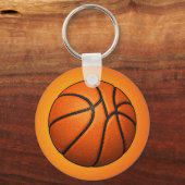 Orange Basketball Texture Keychain キーホルダー (正面)