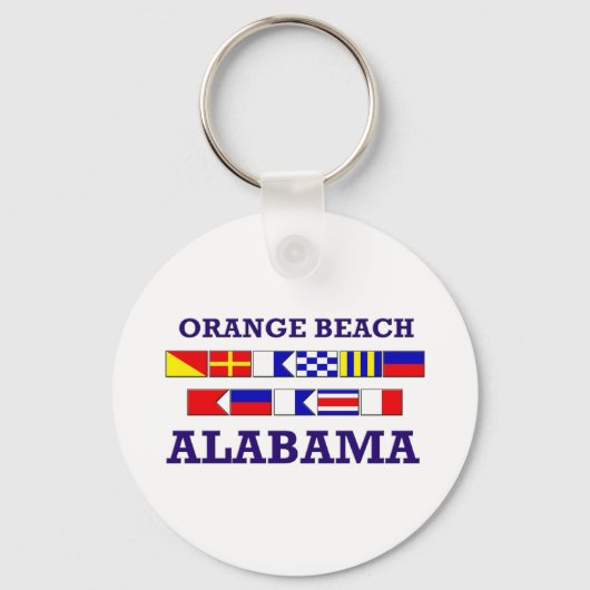 Orange Beach Flags Keychain キーホルダー (正面)