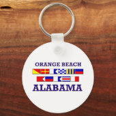 Orange Beach Flags Keychain キーホルダー (正面)