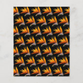Orange Bird of Paradise Black Scrapbook Paper (正面)