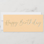 Orange Birthday Driving Lessons Gift Voucher Card 招待状 (裏面)