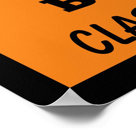 Orange Black Congratulations Graduation ポスター (角)