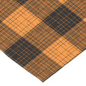  Orange Black Crosshatch Buffalo Check ショートテーブルランナー (コーナー)