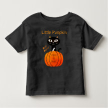 Orange & Black Cute Spooky Cat Pumpkin Halloween