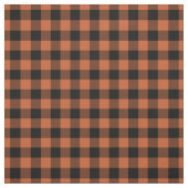 Orange & Black Gingham Plaid ファブリック (見本)