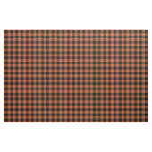 Orange & Black Gingham Plaid ファブリック (ファットクウォーター)