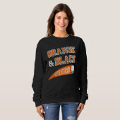 Orange & Black Vibes Hockey Team Fan スウェットシャツ (正面フル)