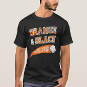 Orange & Black Vibes Hockey Team Fan Tシャツ (正面)