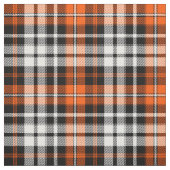 Orange Black White Plaid Tartan Pattern Design  ファブリック (見本)