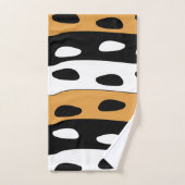 Orange Black White Stripes バスタオルセット (ハンドタオル)