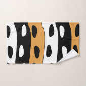 Orange Black White Stripes バスタオルセット (ハンドタオル)