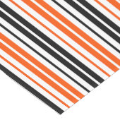 Orange Black White Stripes Pattern Design ショートテーブルランナー (コーナー)