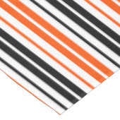 Orange Black White Stripes Pattern Design  テーブルクロス (アングル)