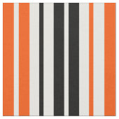 Orange Black White Stripes Pattern Design  ファブリック (クローズアップ)