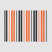Orange Black White Stripes Pattern Design  薄葉紙 (正面)
