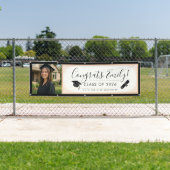 ORANGE & BLK ornate | Graduation Banner with Photo 横断幕 (インサイチュ)