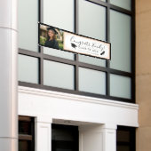 ORANGE & BLK ornate | Graduation Banner with Photo 横断幕 (ビルの外側)