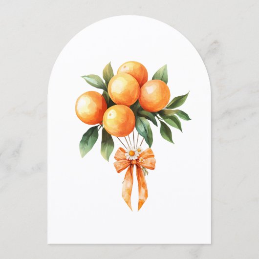 Orange Blossom Baby Shower Arch Invitation 招待状 (裏面)