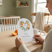 Orange Blossom Baby Shower Arch Invitation 招待状