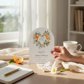 Orange Blossom Baby Shower Arch Invitation 招待状