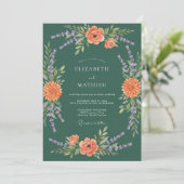 Orange Blossom Botanical Arch Wedding 招待状 (スタンド正面)
