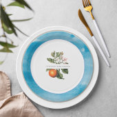 Orange Blossom Chic Baby Shower ペーパープレート