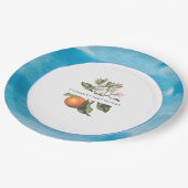 Orange Blossom Chic Baby Shower ペーパープレート (アングル)