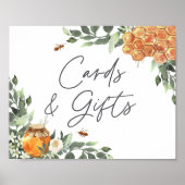Orange Blossom Honey Bee Cards & Gifts ポスター (正面)