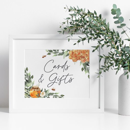 Orange Blossom Honey Bee Cards & Gifts ポスター