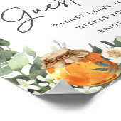 Orange Blossom Honey Bee Guestbook ポスター (角)