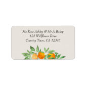 Orange Blossom RSVP封筒アドレス ラベル (正面)