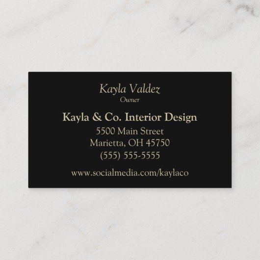 Orange Blossoms Botanical 名刺 (裏面)