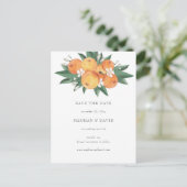 Orange Blossoms Citrus Botanical Save the Date 案内ポストカード (スタンド正面)