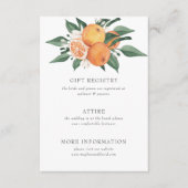 Orange Blossoms Citrus Botanical Wedding  エンクロージャーカード (正面)