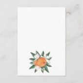 Orange Blossoms Citrus Botanical Wedding  エンクロージャーカード (裏面)
