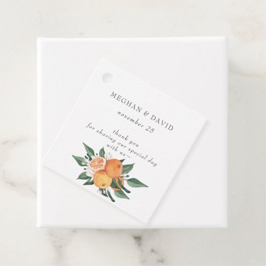 Orange Blossoms Citrus Botanical Wedding  フェイバータグ (インサイチュ)