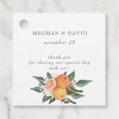 Orange Blossoms Citrus Botanical Wedding  フェイバータグ (正面)